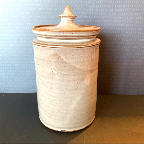 VTG Owens pottery canister with heart motif - Picture 4 of 8